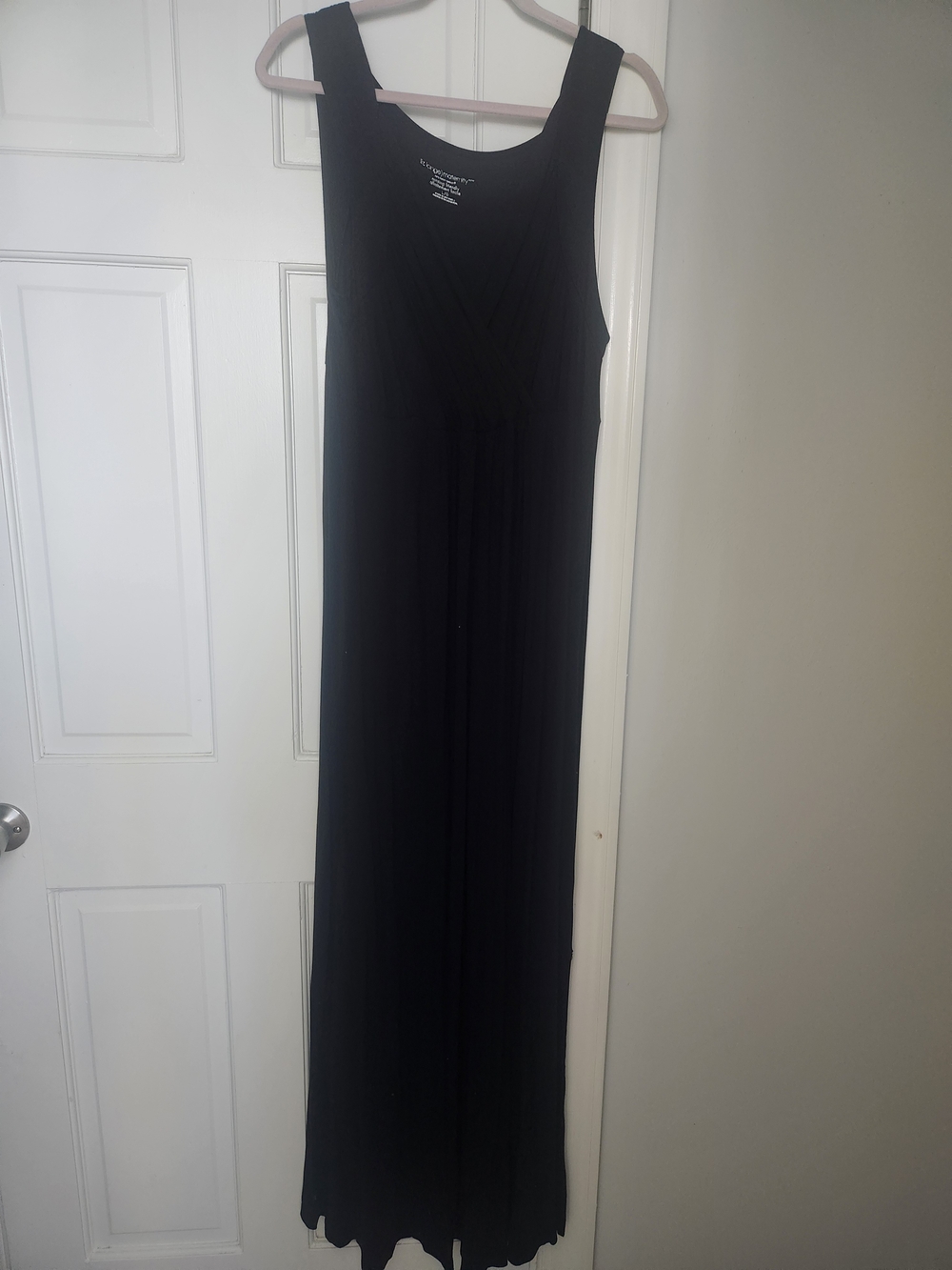 Classic Black Sleeveless Maxi Dress - Maternity Sz L